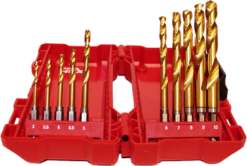 Zestaw wierteł do metalu MILWAUKEE 48894759 HSS-G Tytanium RED HEX 1/4"