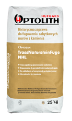 Historyczna Zaprawa Z Trassem Do Fugowania Zabytkowych Murów Z Kamienia – Optosan TrassNaturstein Fuge NHL